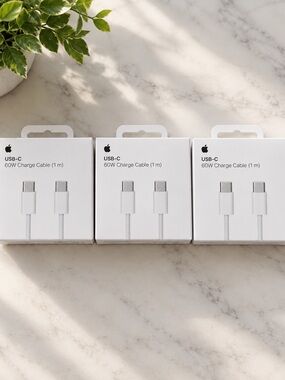 Apple USB‑C 60W Charge Cable (1 m) - White (3 Pack)
